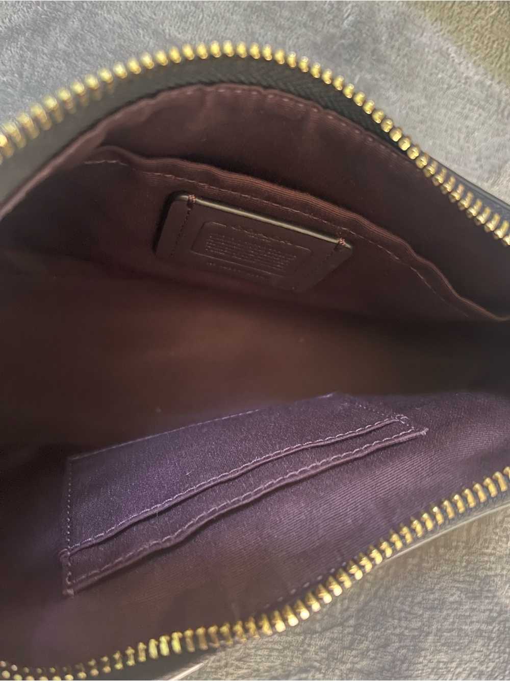 Coach Brown Signature Canvas Shoulder Bag with Black Trim - Picture 3 of 12